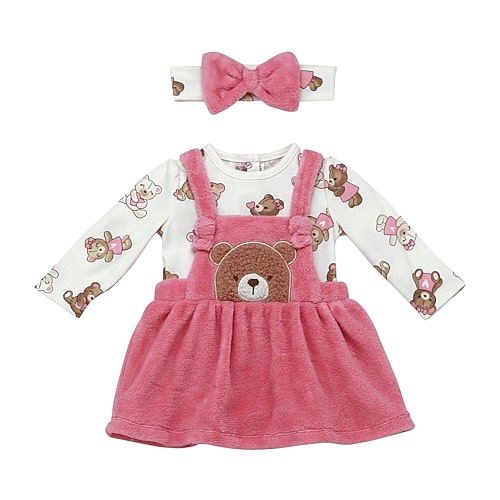 Baby Starters Baby Girls 3-pc. Dress Set In Pink