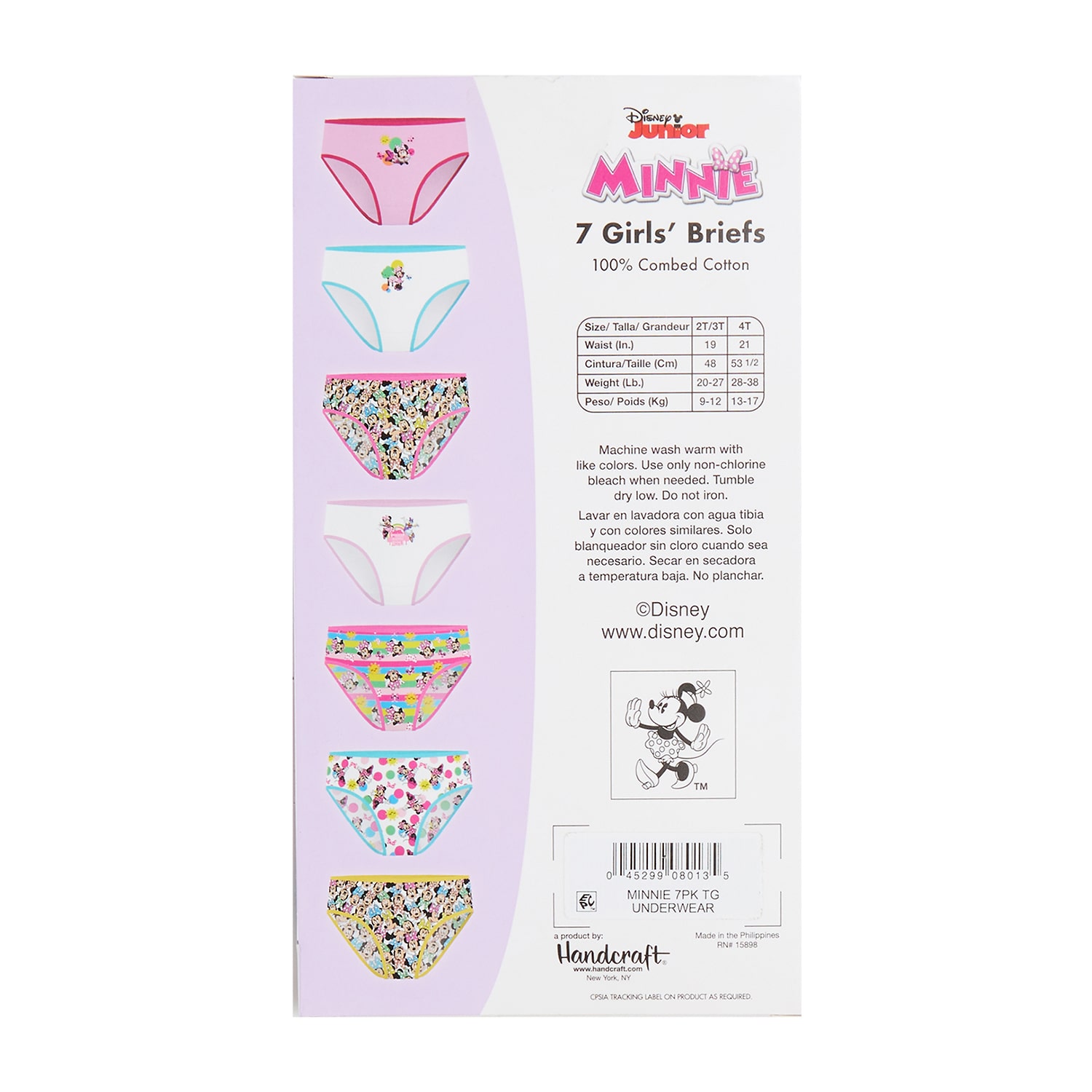 Toddler Girls Minnie Mouse 7 Pack Brief Panty Tgup7224