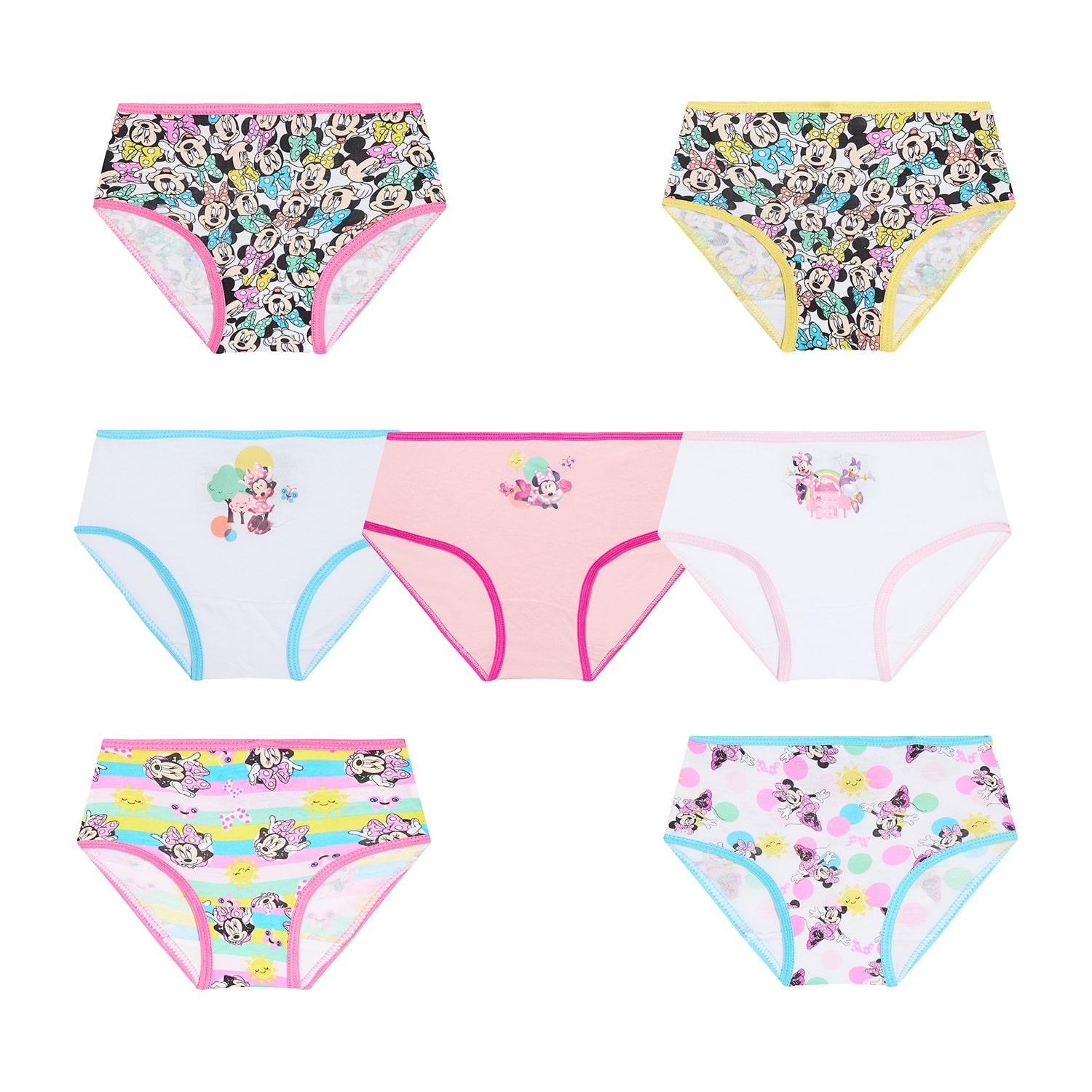 Toddler Girls Minnie Mouse 7 Pack Brief Panty Tgup7224