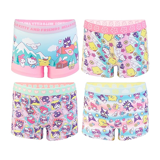 Little & Big Kid Girls Hello Kitty 4 Pack Boyshort Panty Gabp45006