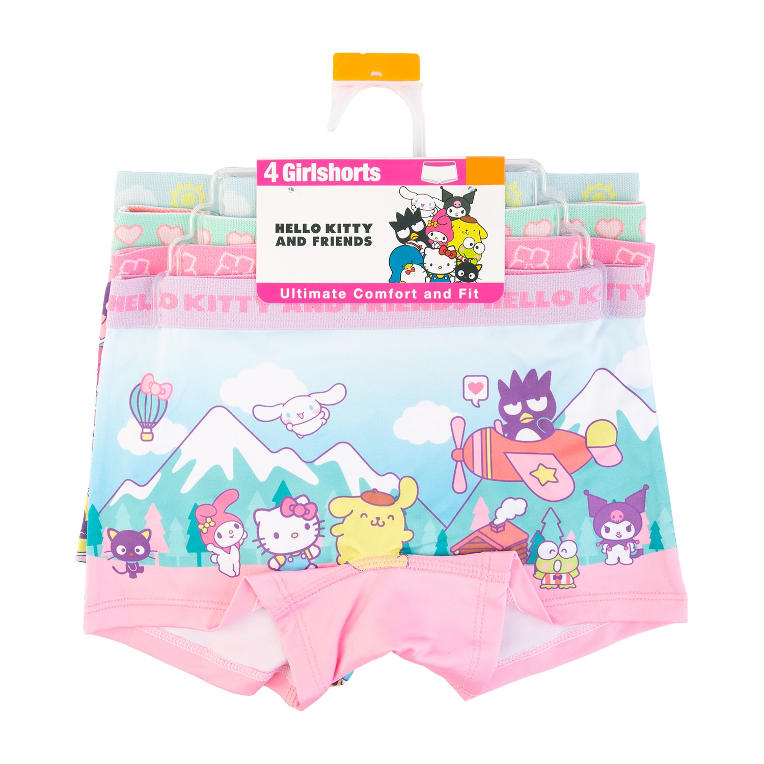 Little & Big Kid Girls Hello Kitty 4 Pack Boyshort Panty Gabp45006