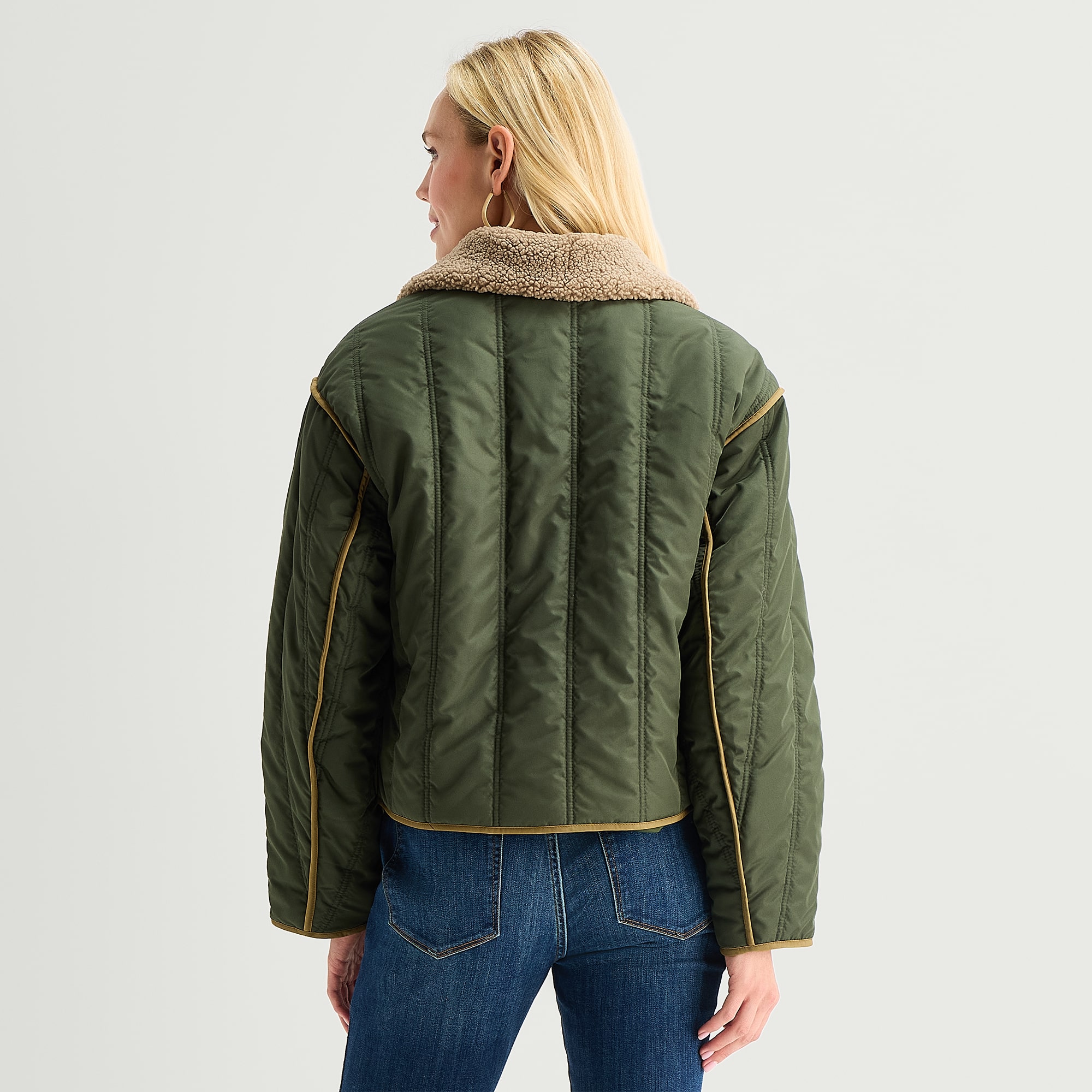 St. John's Bay Womens Water Resistant Lightweight Bomber Jacket
