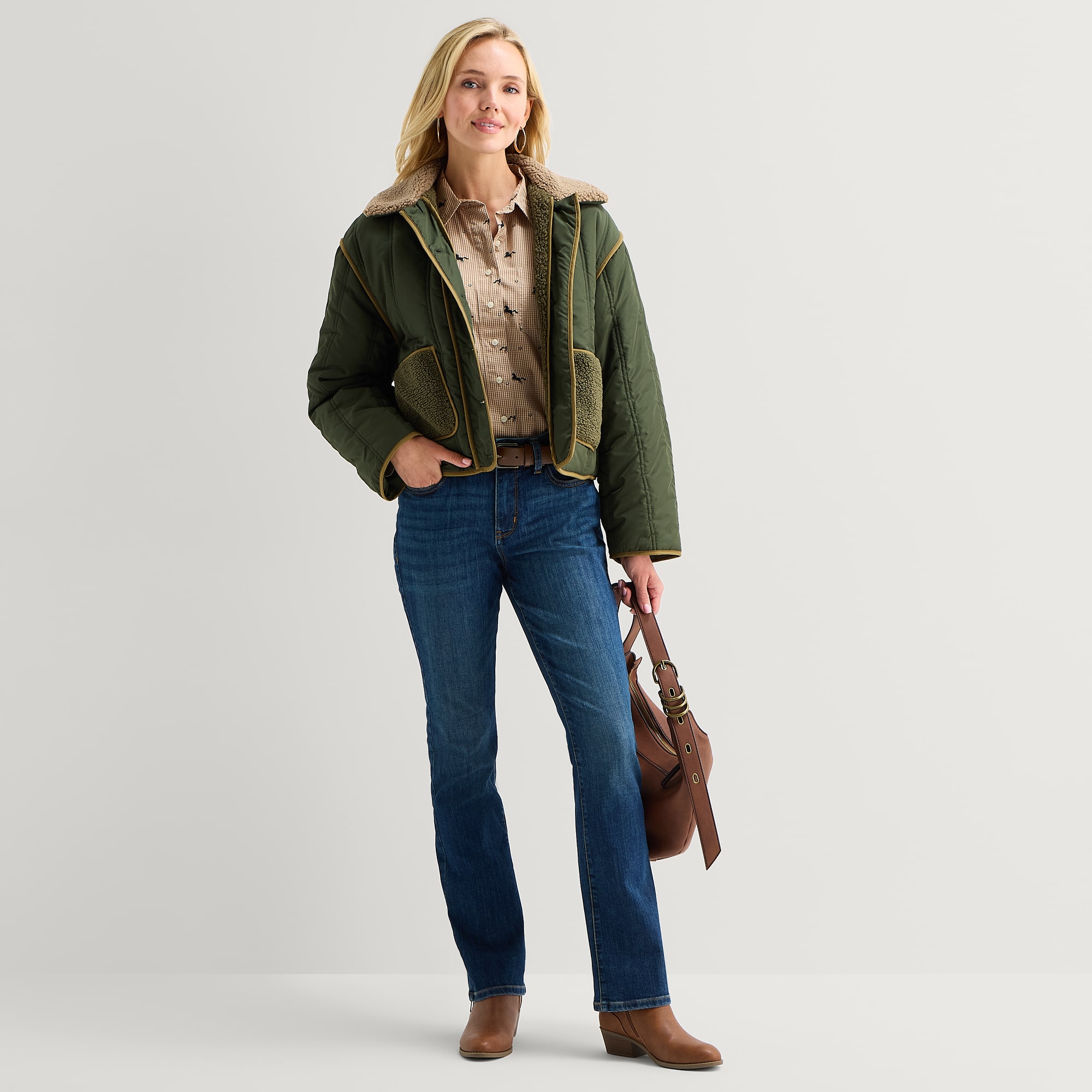 St. John's Bay Womens Water Resistant Lightweight Bomber Jacket