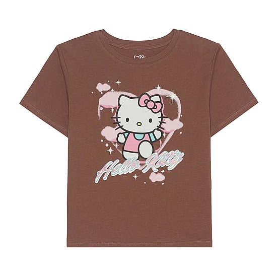 Little & Big Kid Girls Crew Neck Short Sleeve Regular Fit Hello Kitty Graphic T-Shirt