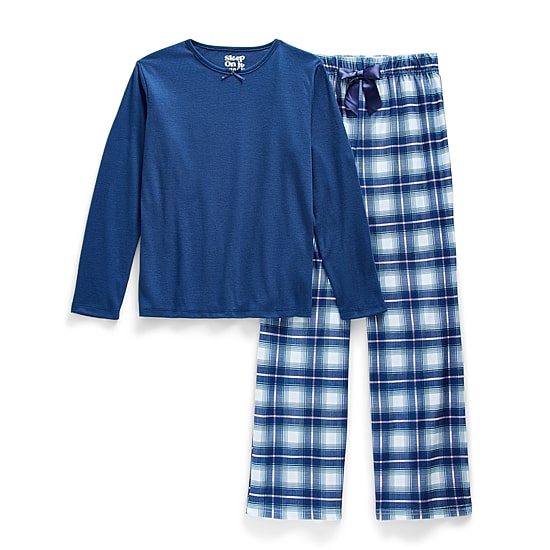 Sleep On It Little & Big Kid Girls Crew Neck Long Sleeve 2-pc. Pajama Set