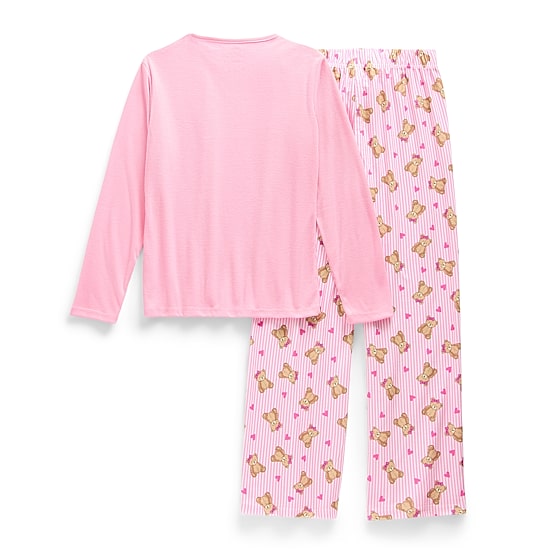 Sleep On It Little & Big Kid Girls Crew Neck Long Sleeve 2-pc. Pajama Set