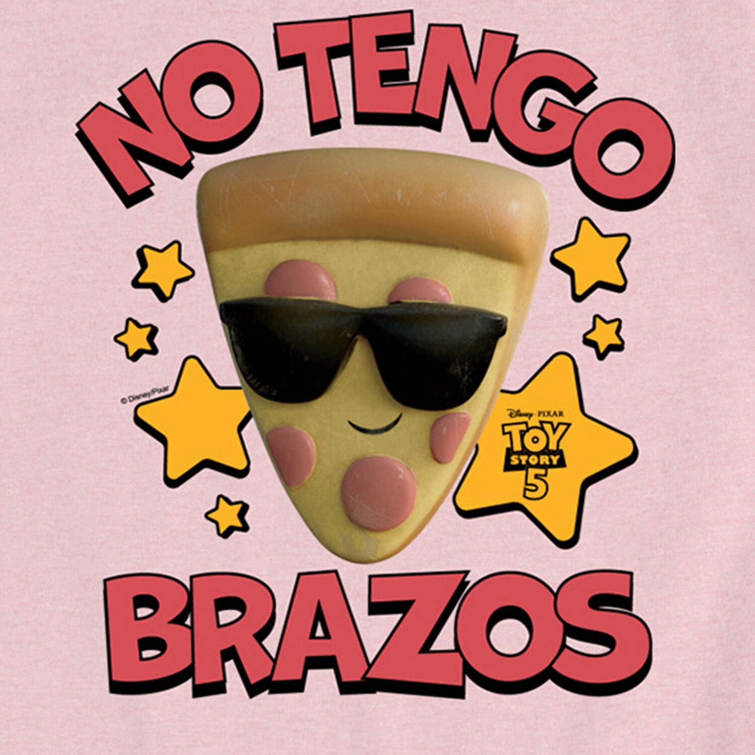 Disney Collection Pizza Toy No Tengo Brazos Big Kid Girls Crew Neck Short Sleeve Classic Fit Story Graphic T-Shirt