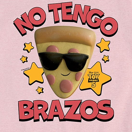 Disney Collection Pizza Toy No Tengo Brazos Big Kid Girls Crew Neck Short Sleeve Classic Fit Toy Story Graphic T-Shirt