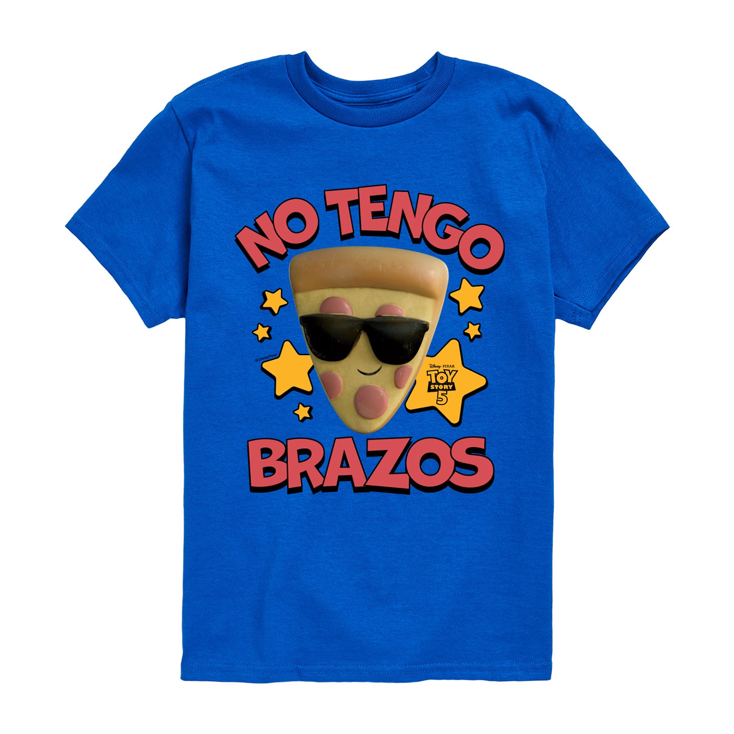 Disney Collection Pizza Toy No Tengo Brazos Big Kid Boys Crew Neck Short Sleeve Regular Fit Story Graphic T-Shirt