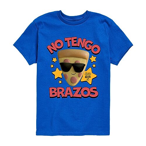 Disney Collection Pizza Toy No Tengo Brazos Big Kid Boys Crew Neck Short Sleeve Regular Fit Toy Story Graph In Blue