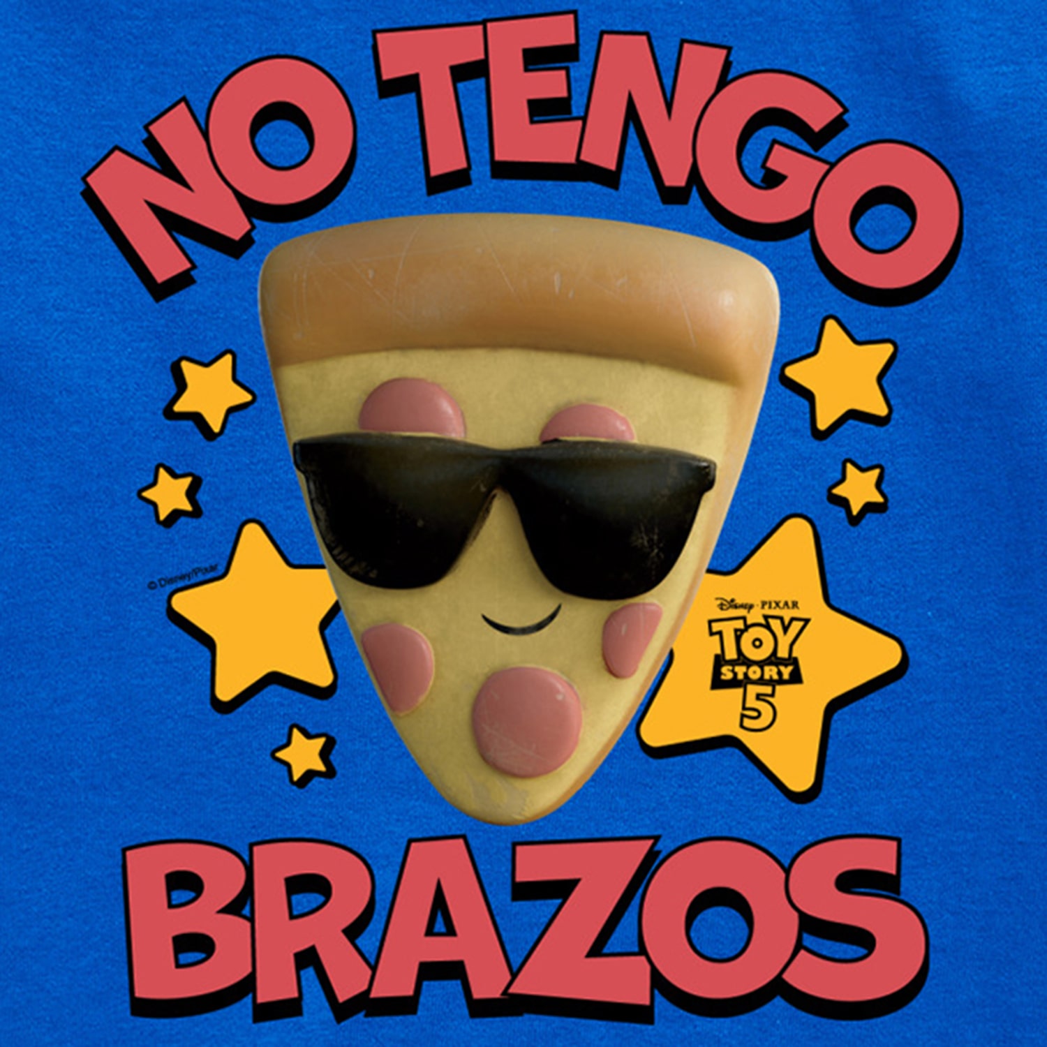 Disney Collection Pizza Toy No Tengo Brazos Big Kid Boys Crew Neck Short Sleeve Regular Fit Story Graphic T-Shirt