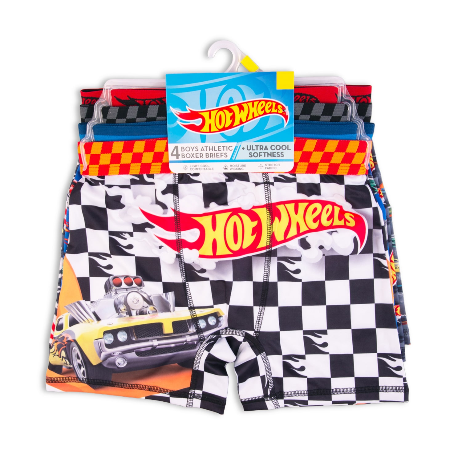 Little & Big Kid Boys Hot Wheels 4 Pack Boxer Briefs Babp6413