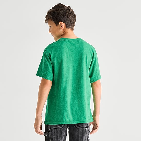 Little & Big Kid Boys Crew Neck Short Sleeve Regular Fit Minecraft Graphic T-Shirt