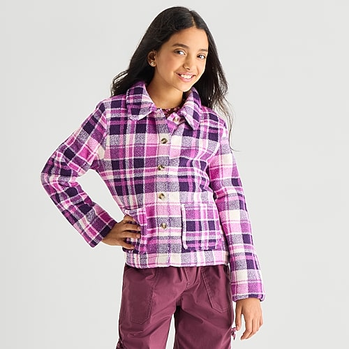 Thereabouts Little & Big Kid Girls Jacket In Purple