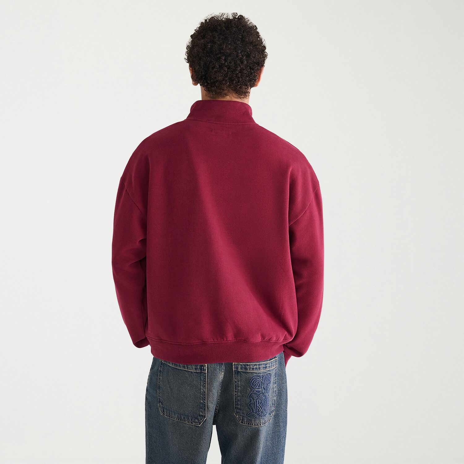 AEROPOSTALE Mens Mock Neck Long Sleeve Quarter-Zip Pullover