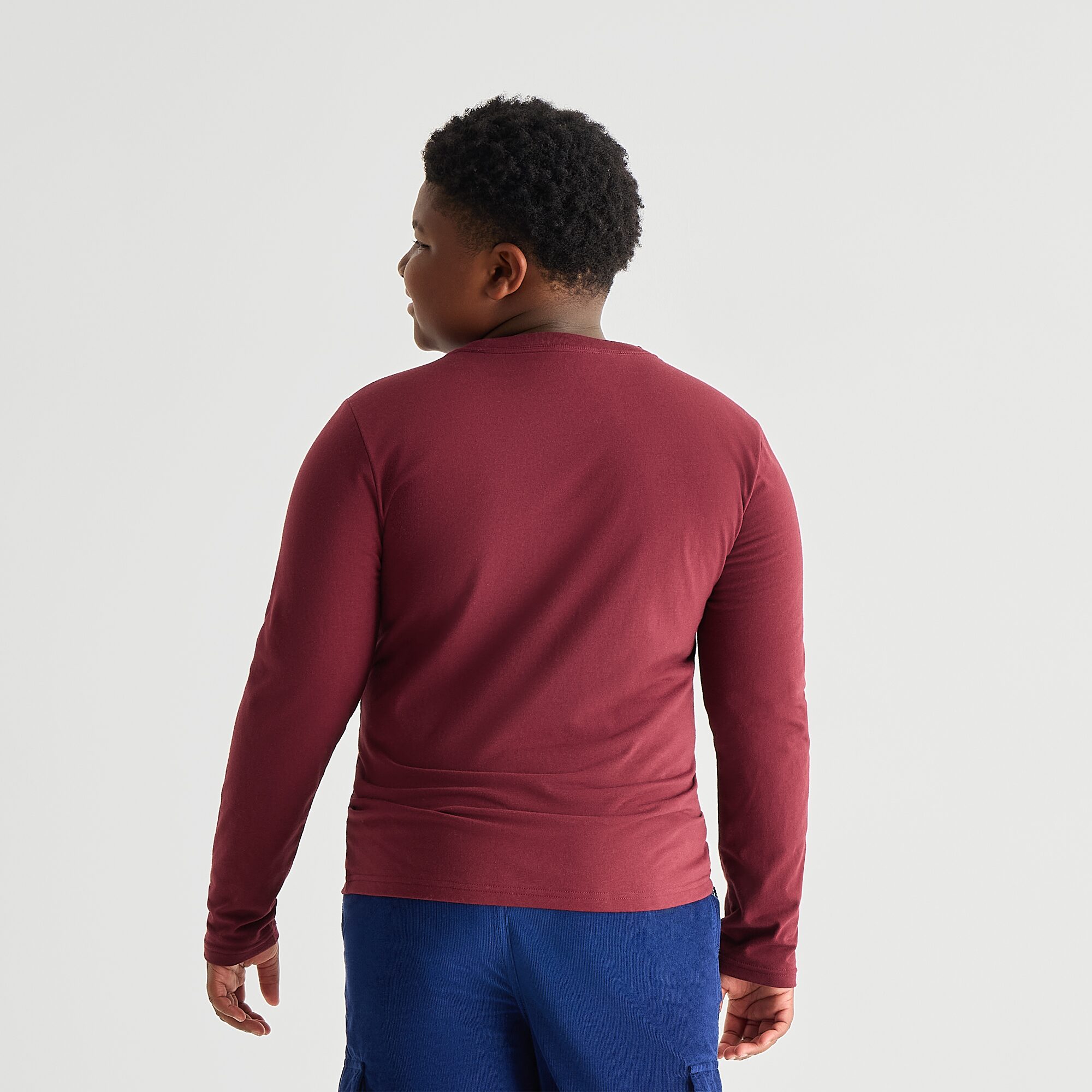 Thereabouts Little & Big Kid Boys Crew Neck Long Sleeve Regular Fit Graphic T-Shirt