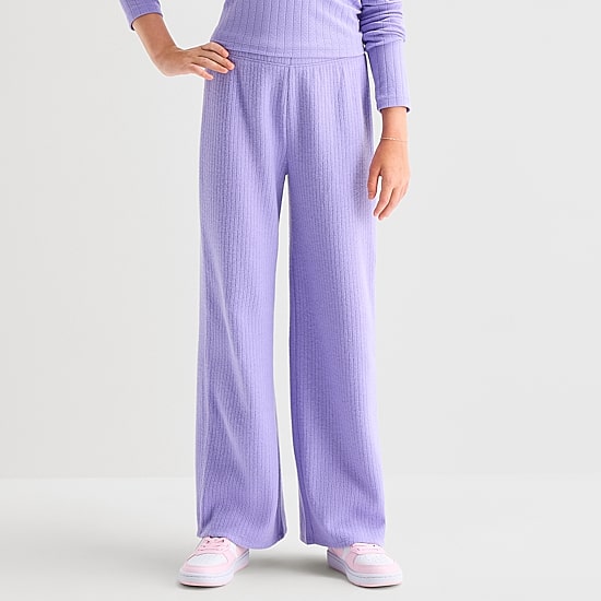 Thereabouts Little & Big Kid Girls Mid Rise Straight Regular Fit Pull-On Pant
