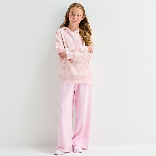 Thereabouts Little & Big Kid Girls Mid Rise Regular Fit Fleece Pull-On Pant