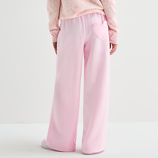 Thereabouts Little & Big Kid Girls Mid Rise Regular Fit Fleece Pull-On Pant