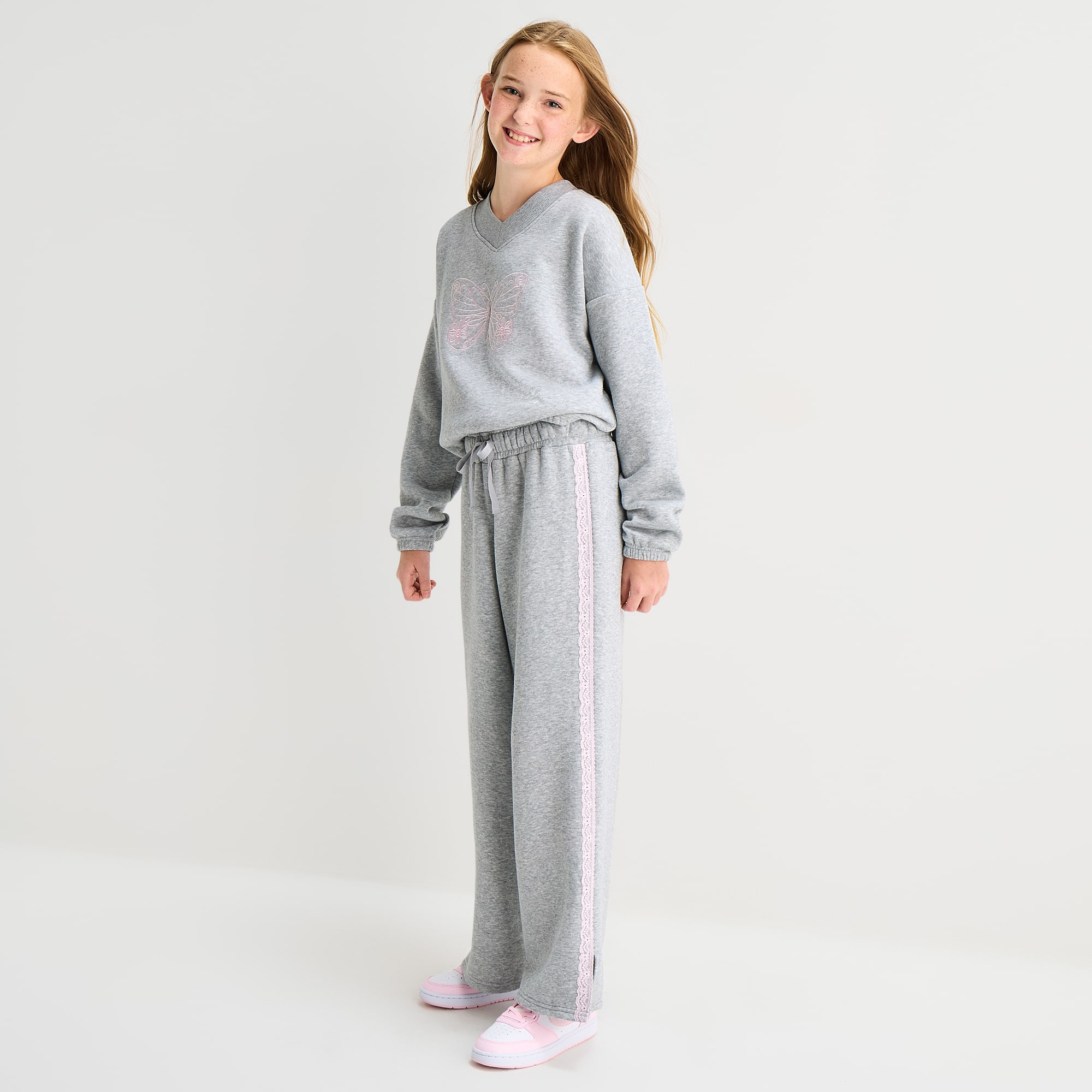 Thereabouts Little & Big Kid Girls Mid Rise Tapered Regular Fit Fleece Pull-On Pant