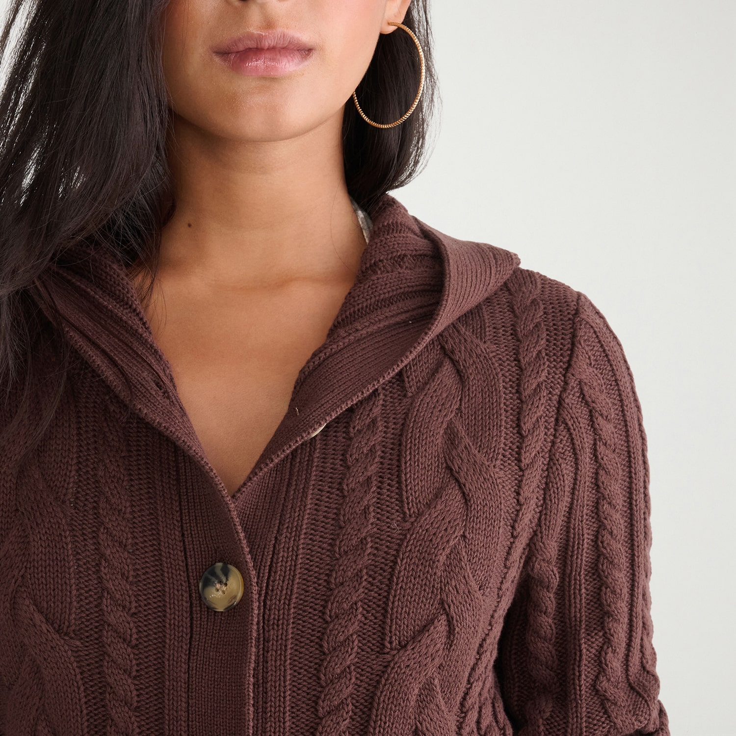 AEROPOSTALE Womens Long Sleeve Button Juniors Cardigan
