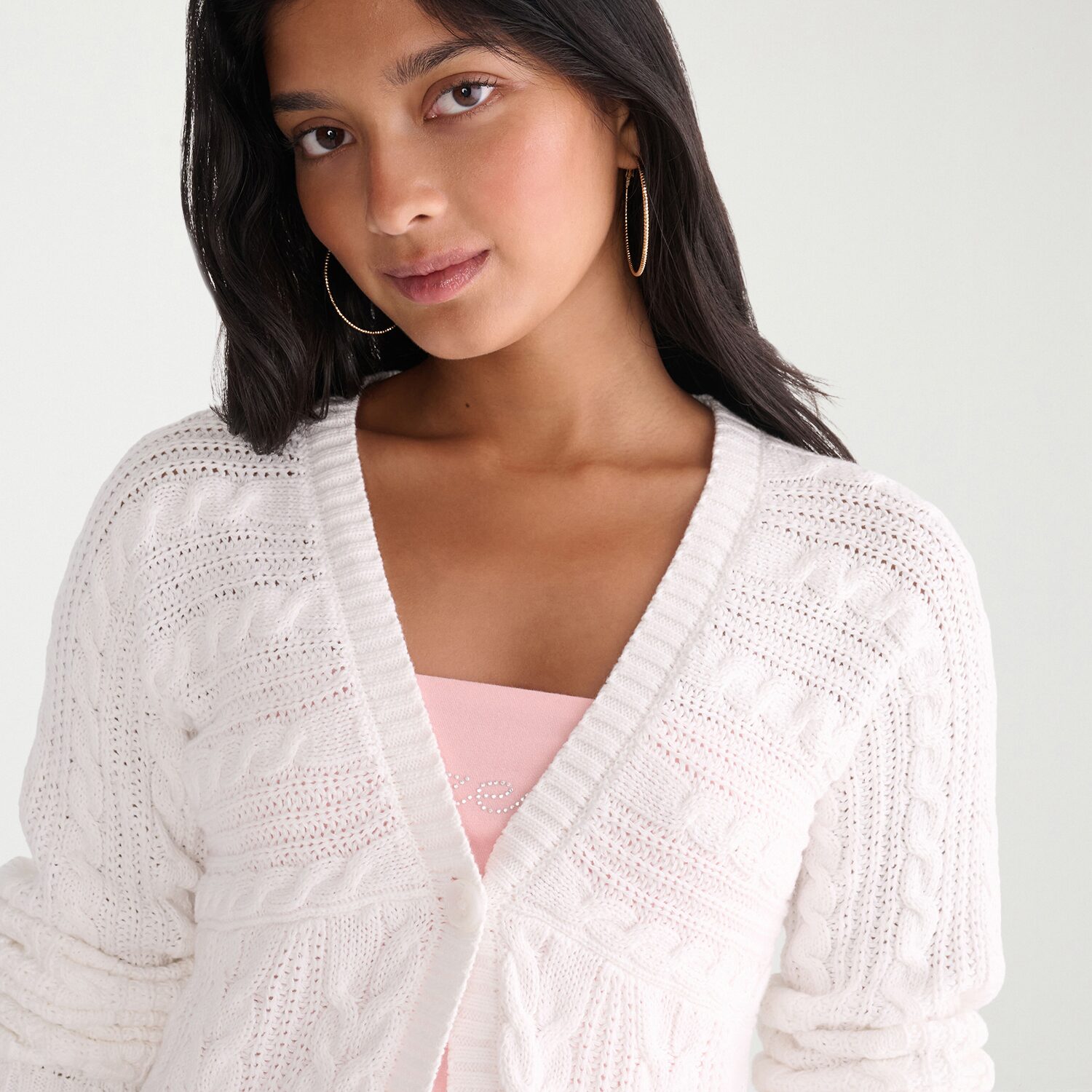 AEROPOSTALE Juniors Womens V Neck Long Sleeve Pullover Sweater
