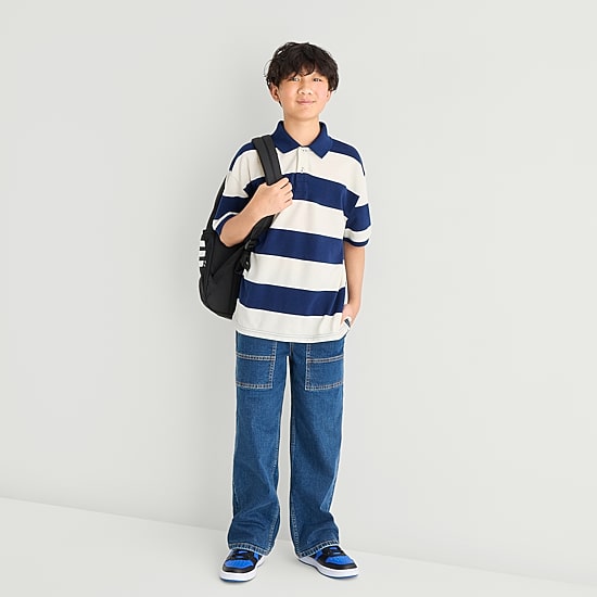 Thereabouts Little & Big Kid Boys Short Sleeve Oversized Polo Shirt
