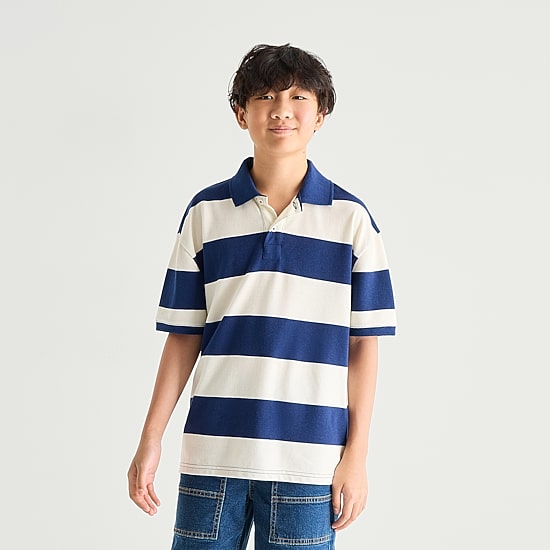 Thereabouts Little & Big Kid Boys Short Sleeve Oversized Polo Shirt