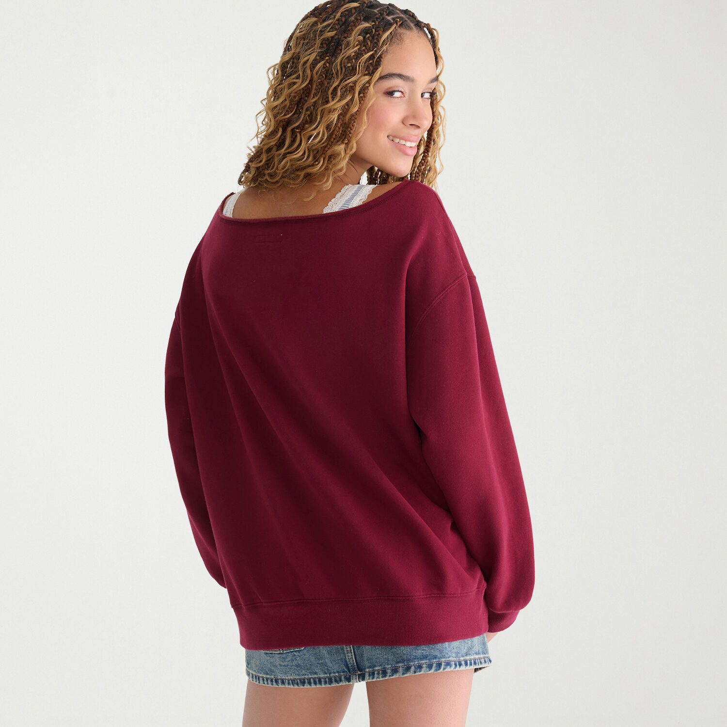 AEROPOSTALE Womens Juniors Long Sleeve Sweatshirt