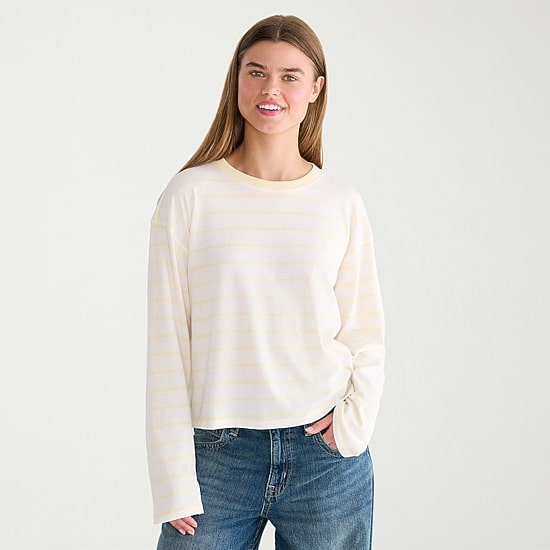 AEROPOSTALE Womens Crew Neck Long Sleeve T-Shirt