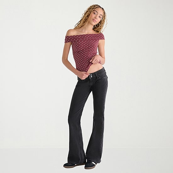 AEROPOSTALE Womens Straight Neck Short Sleeve T-Shirt