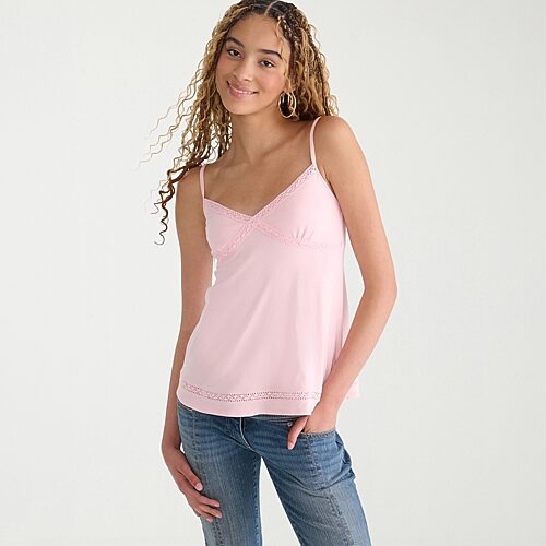 Aéropostale Womens V Neck Sleeveless Babydoll Top In Pink