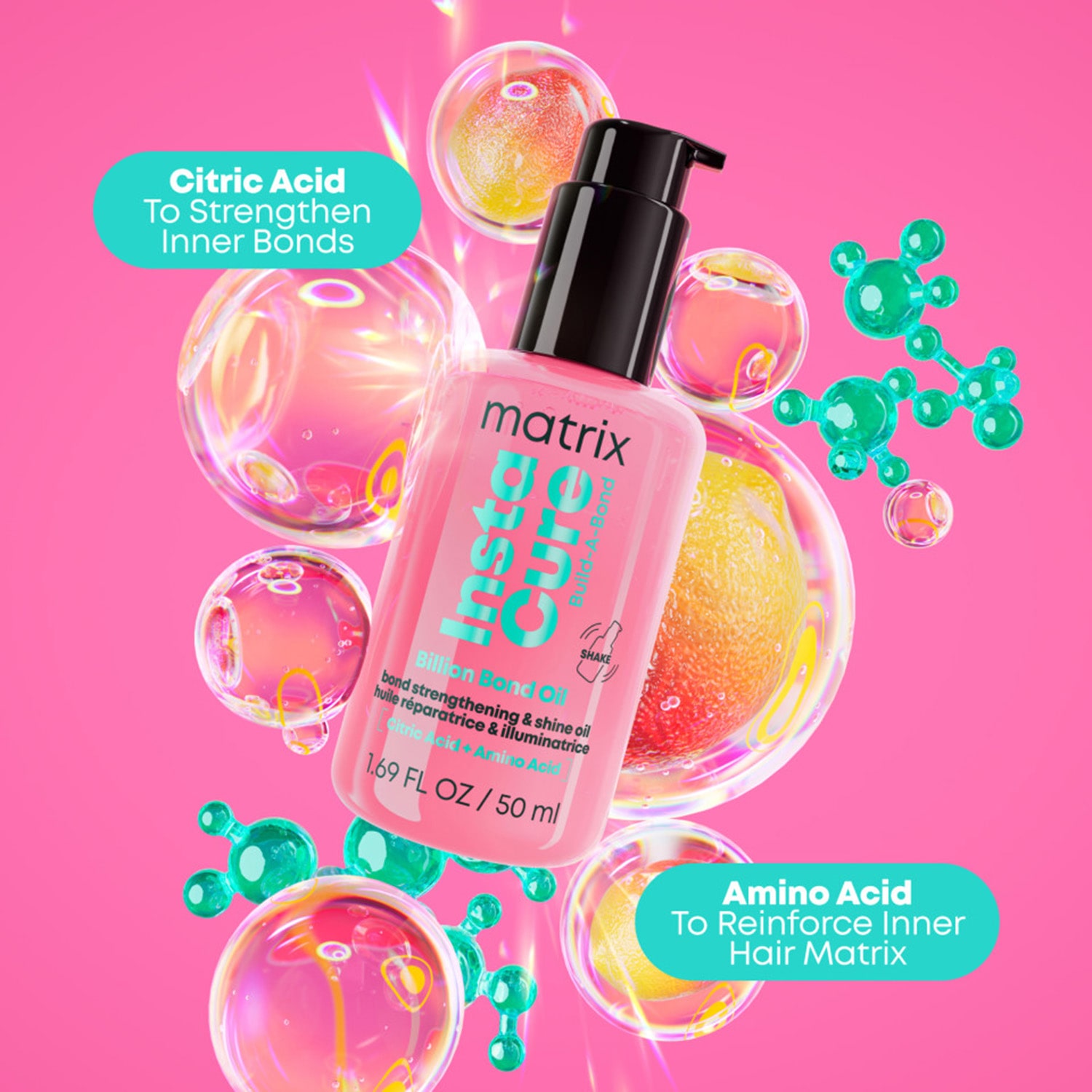 Matrix Insta Cure Build-A-Bond Oil 1.7 Oz. Hair Oil 1.7 oz.