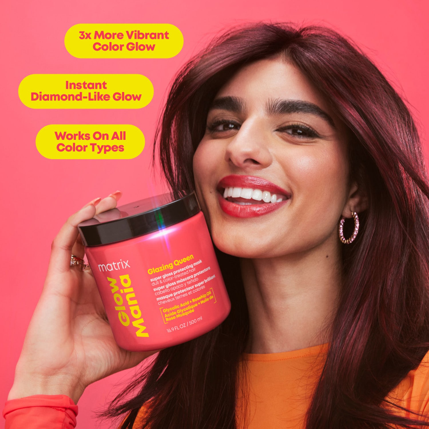 Matrix Glow Mania Glazing Queen Protecting Hair Mask 3.3 oz.