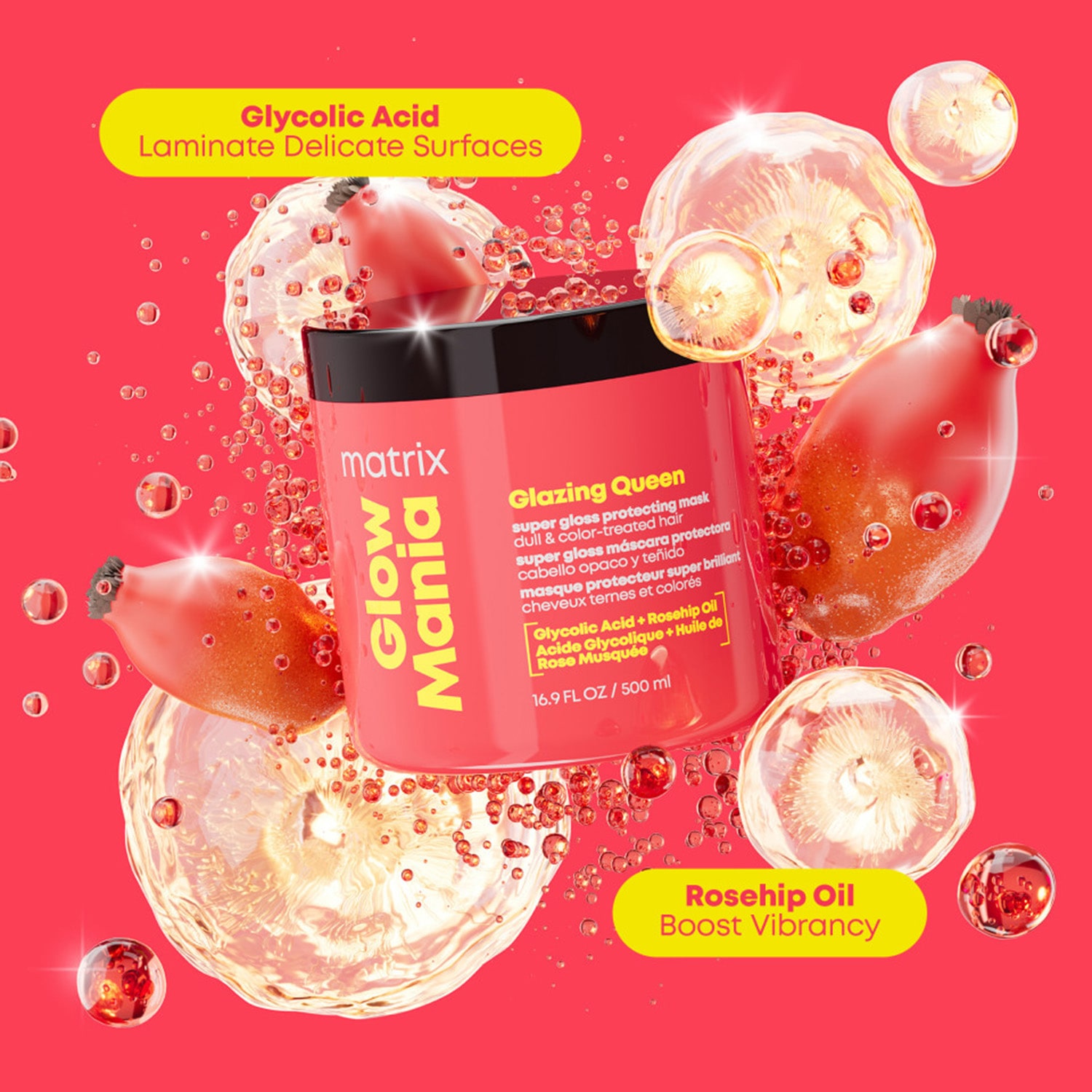 Matrix Glow Mania Glazing Queen Protecting Hair Mask 3.3 oz.
