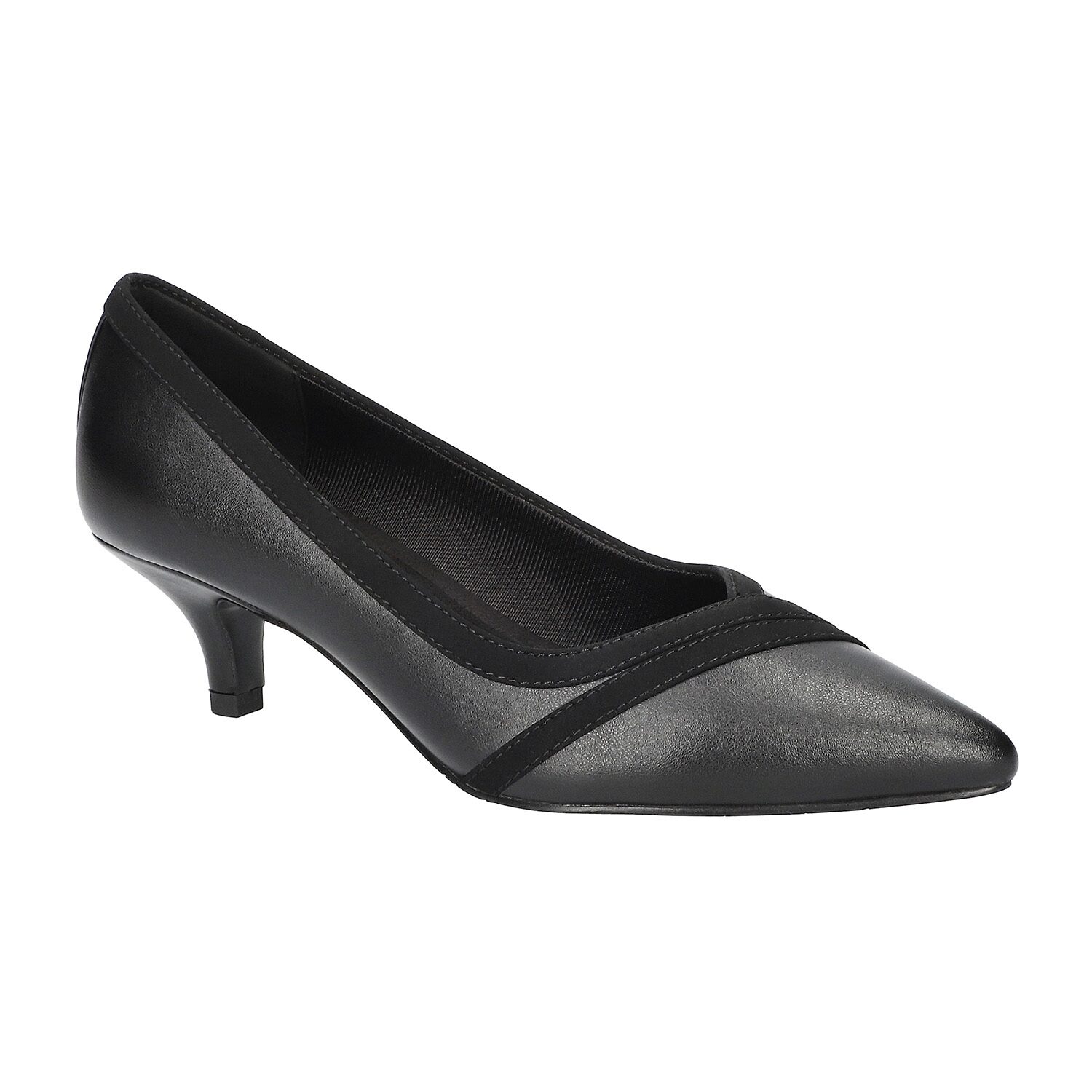 Easy Street Maye Womens Pointed Closed Toe Kitten Heel Pumps