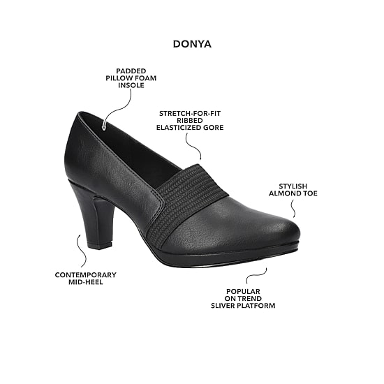 Easy Street Donya Womens Almond Closed Toe Stiletto Heel Pumps