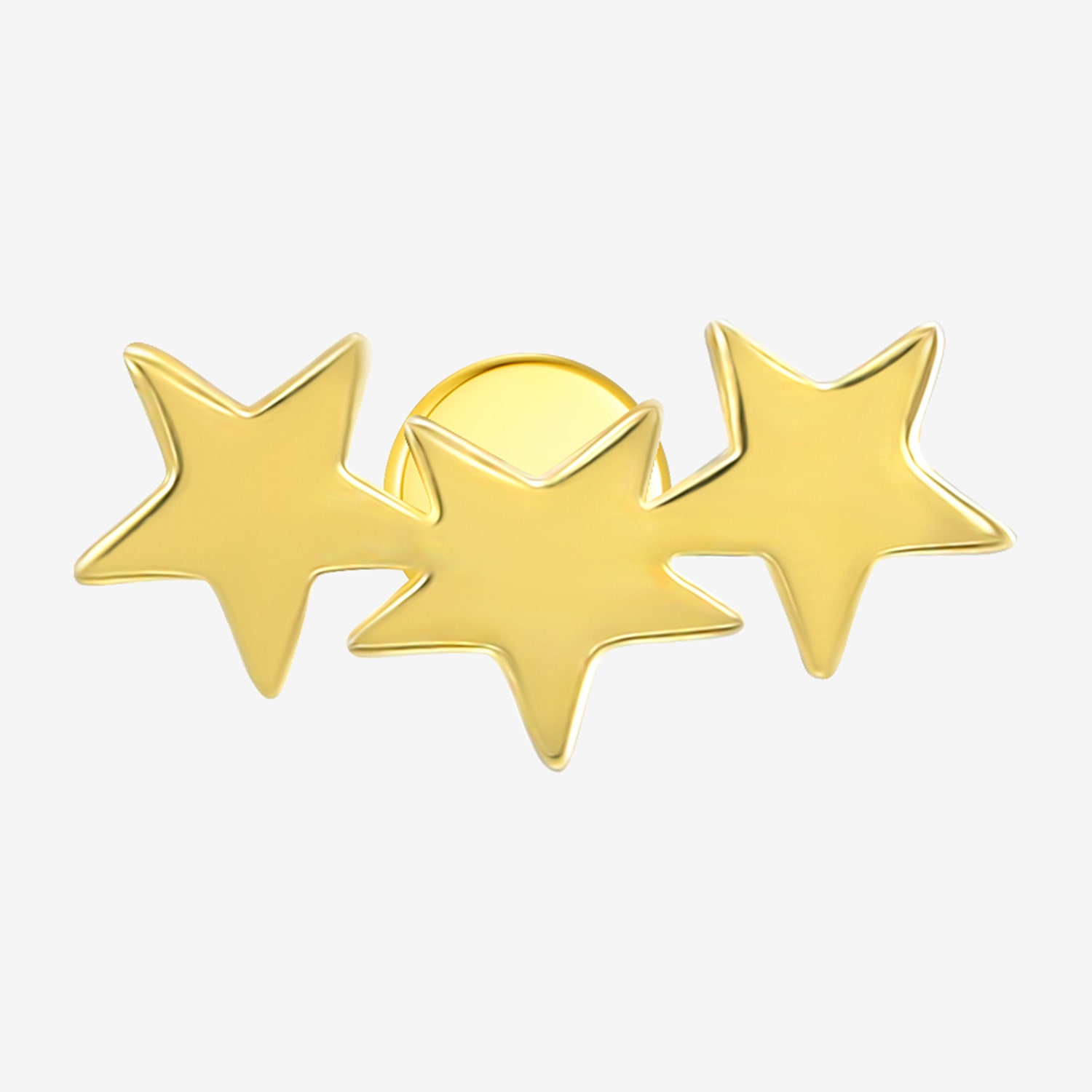 Gold Addiction Womens 10K Gold 8.7mm Star Single Earring