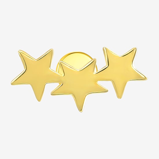 Gold Addiction Womens 10K Gold 8.7mm Star Single Earring