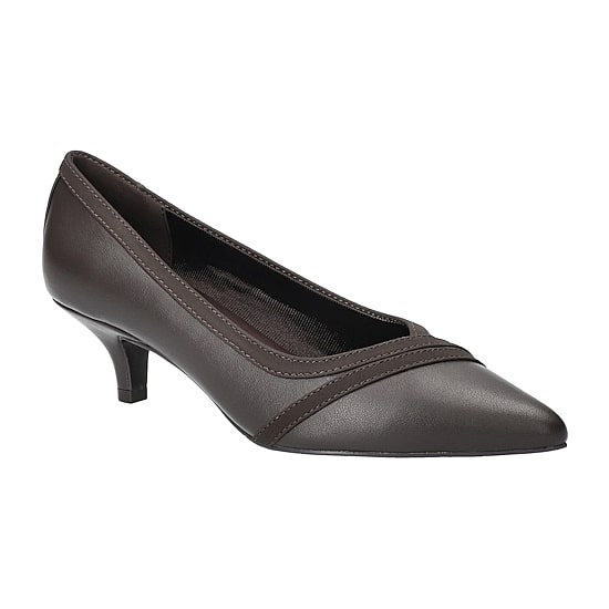 Easy Street Maye Womens Pointed Closed Toe Kitten Heel Pumps