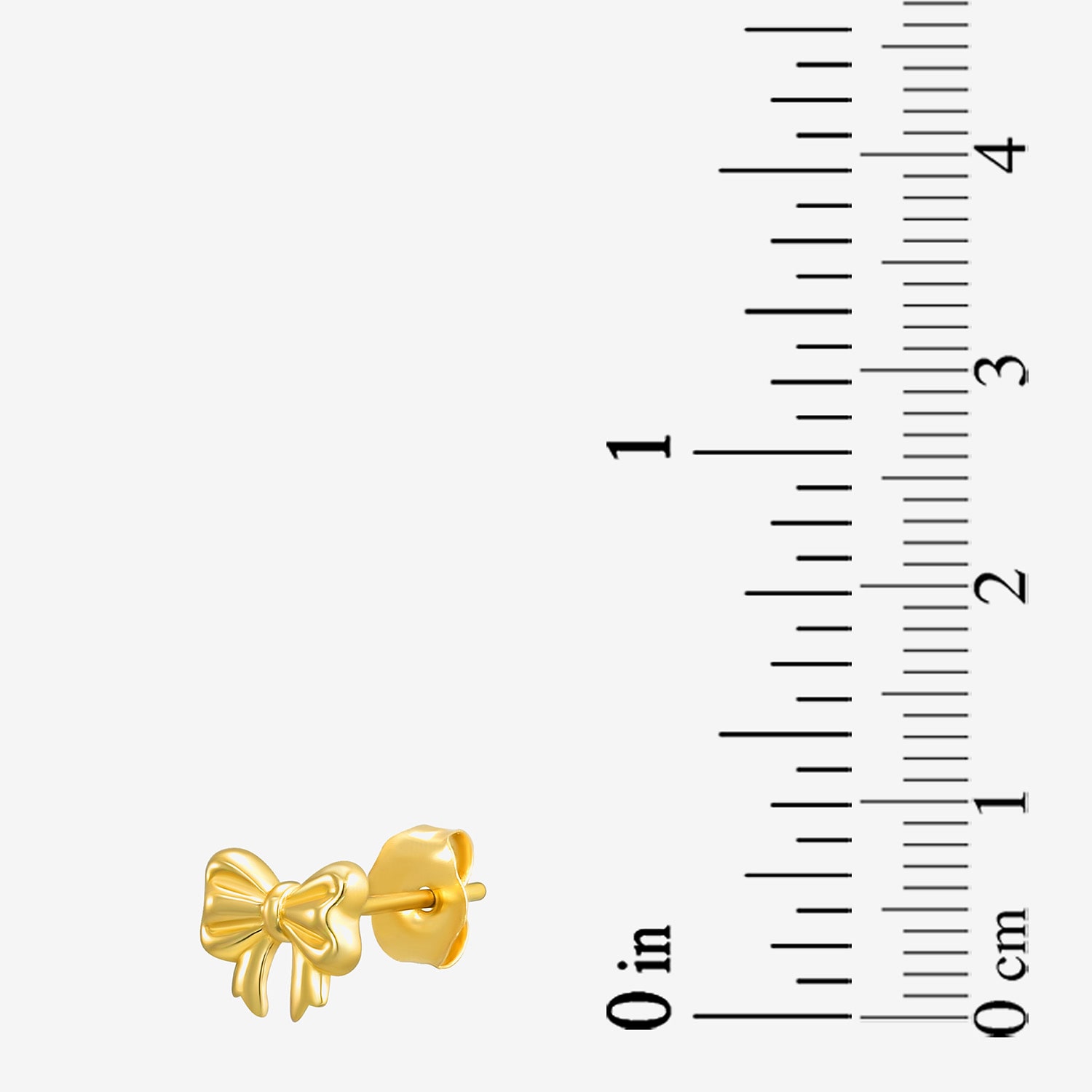 Gold Addiction Womens 10K Gold 6.5mm Bow Single Earring