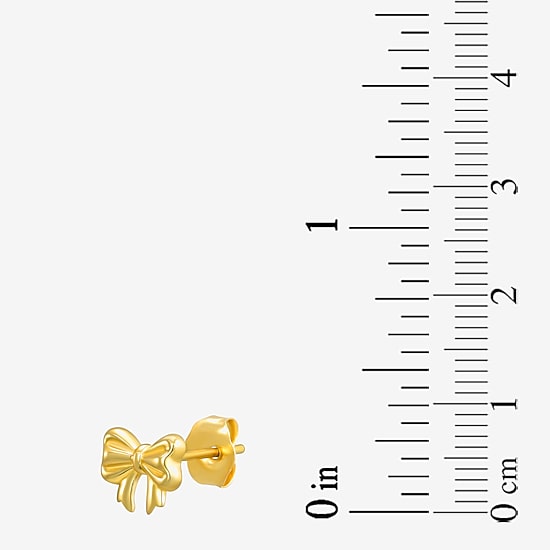 Gold Addiction Womens 10K Gold 6.5mm Bow Single Earring