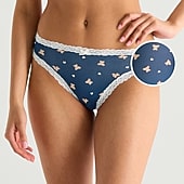Arizona Body Cotton with Lace High Leg Bikini