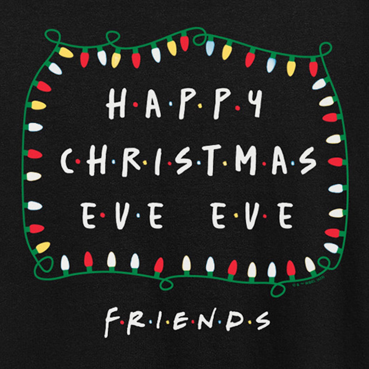 Happy Christmas Eve Womens Crew Neck Short Sleeve Regular Fit Friends Graphic T-Shirt