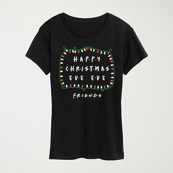 Happy Christmas Eve Eve Womens Crew Neck Short Sleeve Regular Fit Friends Graphic T-Shirt