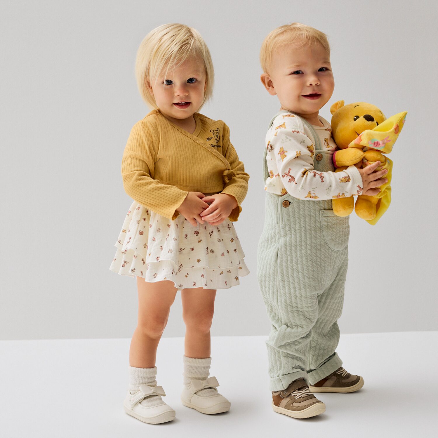 Baby Boys 3-pc. Winnie The Pooh Overall Set