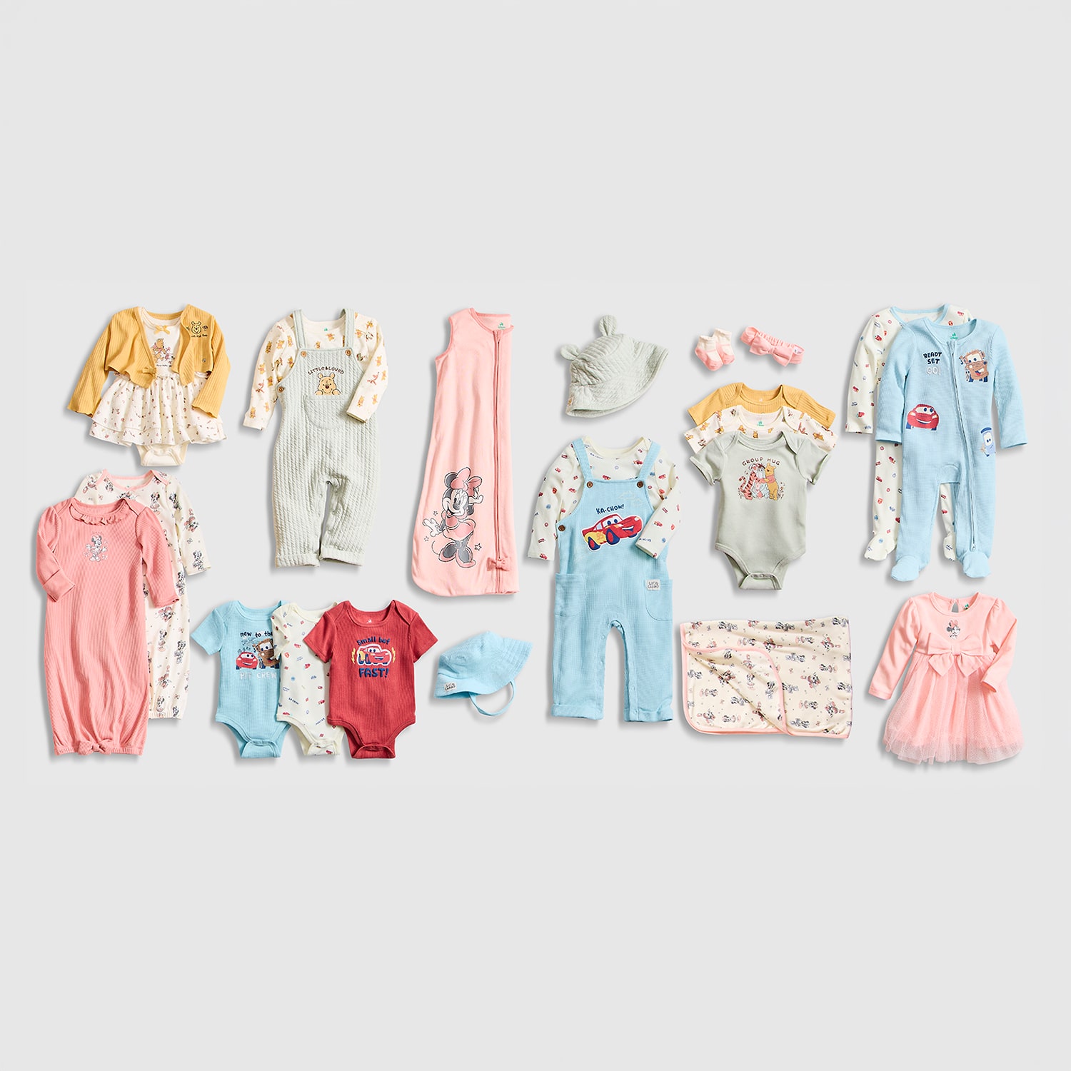 Disney Baby Girls Minnie Mouse Crew Neck Long Sleeve 2-pc. Nightgown