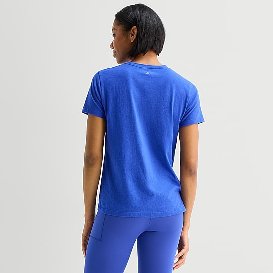 Xersion Womens Cotton Crew Neck Short Sleeve T-Shirt