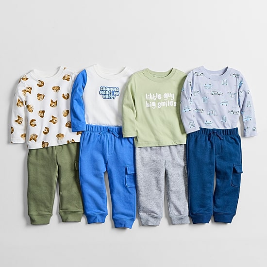 Okie Dokie Baby Boys Crew Neck Long Sleeve T-Shirt