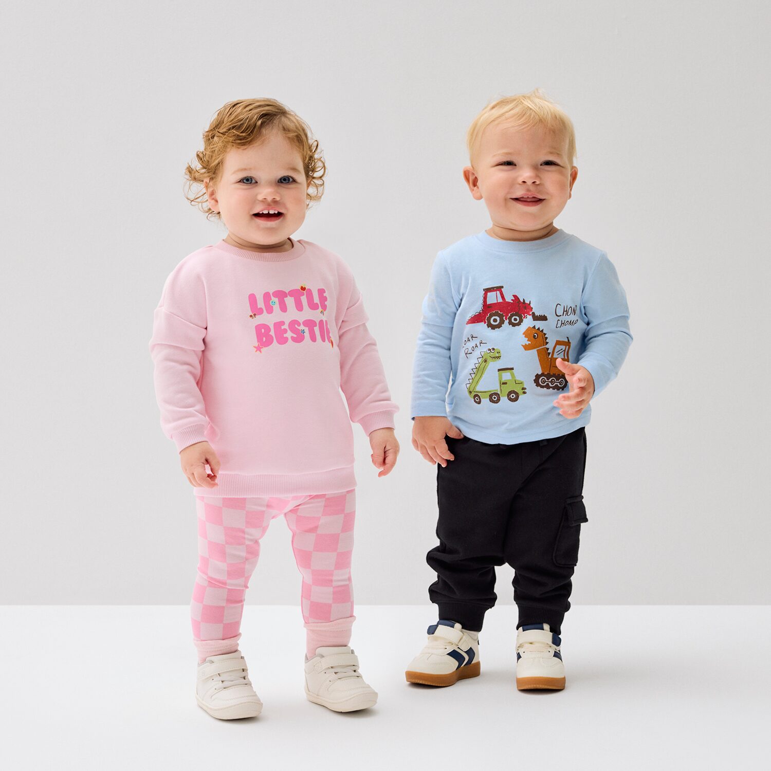 Okie Dokie Baby Boys Cinched Regular Fit French Terry Pull-On Pant